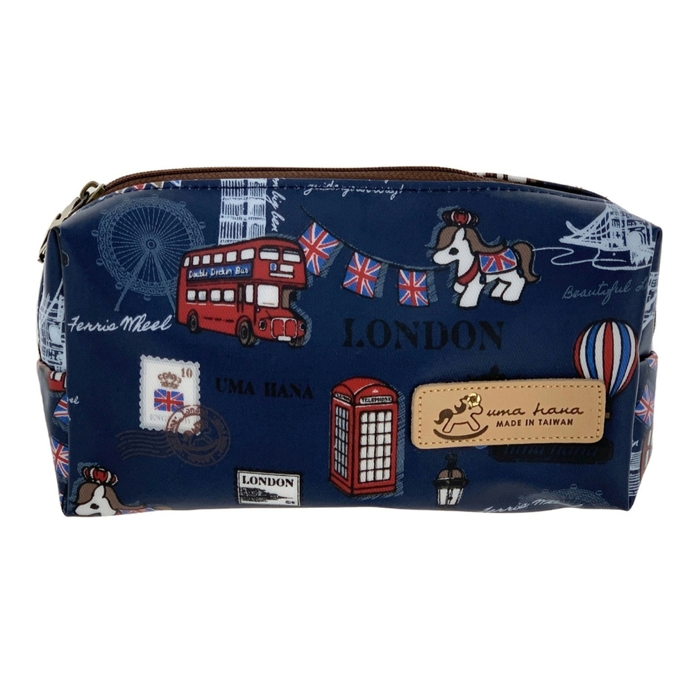 Waterproof London Rectangle Makeup Cosmetic Bag - Picture 1 of 7